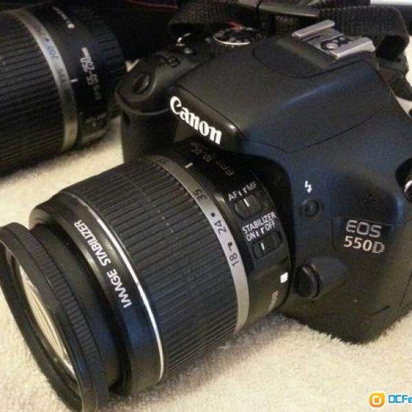 Canon 佳能 EOS 550D Kit Set 數碼 相機 18-55mm is 鏡頭 防手震 1800萬像素 DSLR