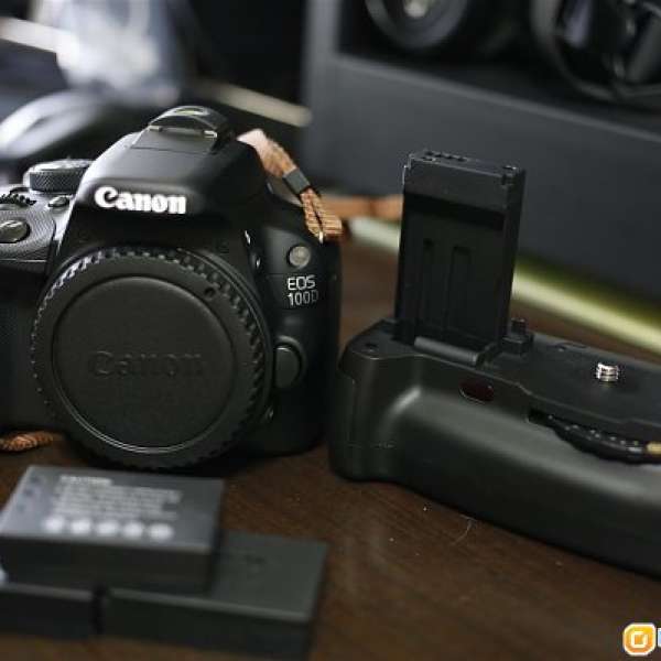 canon 100D+18-55STM KIT(直度+3電)95%new 100%work