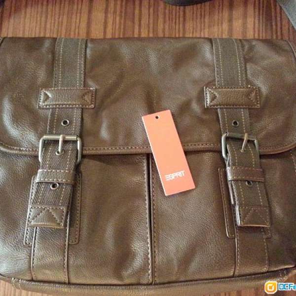 Esprit Messenger Bag 深啡色 側孭 斜孭袋 90%新
