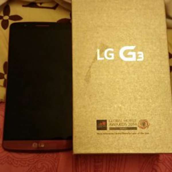 LG G3酒紅色連兩智能套