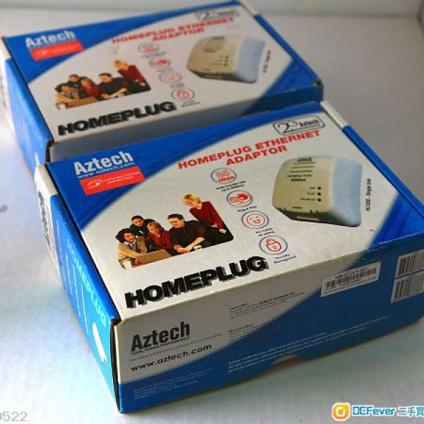 Aztech Homeplug X 2 HL105E Turbo Ethernet Adaptor NEW IN BOX
