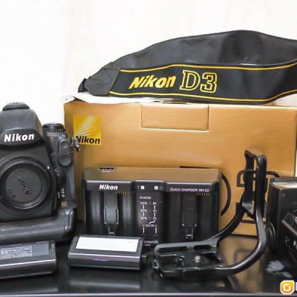 Nikon D3  80%新快門 43542 送SB600 + L架（d3s,d600,d610,d7000,d7100,sb900)