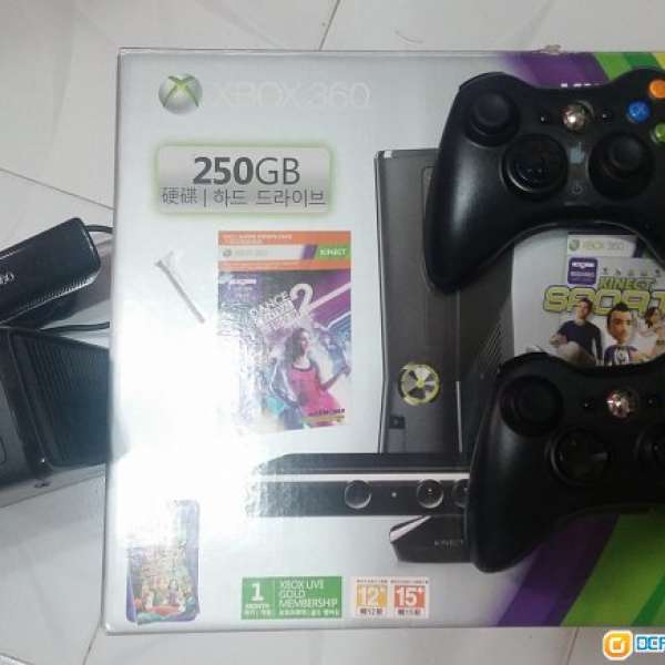 xbox360 slim 250gb+kinect