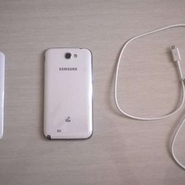 98% 新 白色 SAMSUNG Galaxy Note 2 lte N7105 行貨有保