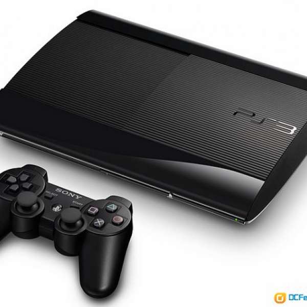 [仲有一個月保養,9成新]PS3 Super Slim 木炭黑 500GB 連2手制(1個新)