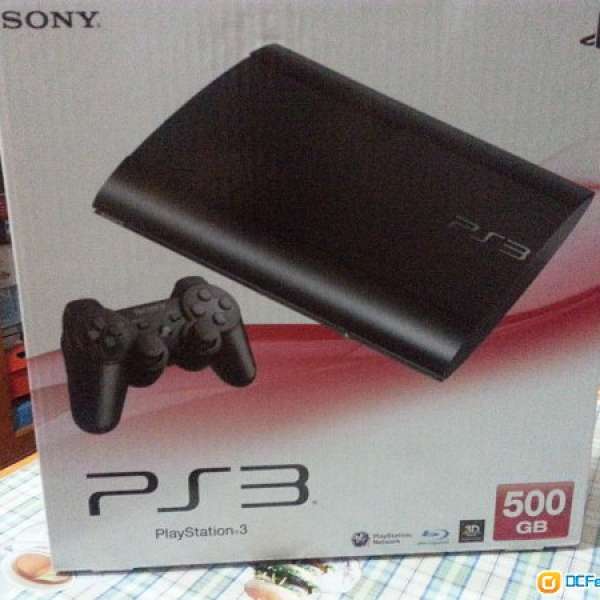 放 95%new PS3 黑色 Super SLIM 500GB 有保養連FIFA14