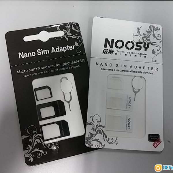 全新 Nano Sim Card Micro SIM 卡 adapter 三合一細卡轉大卡 (售$7 包本地平郵)