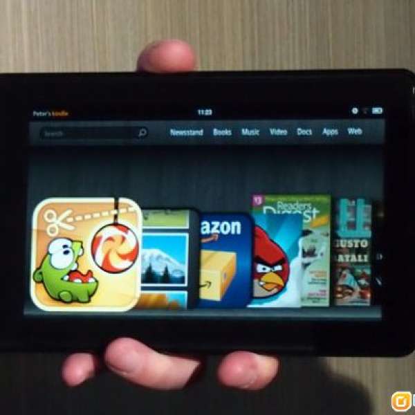 Amazon Kindle Fire 已刷上Android 4.4.4 – KitKat  9成新,女仔用,淨機