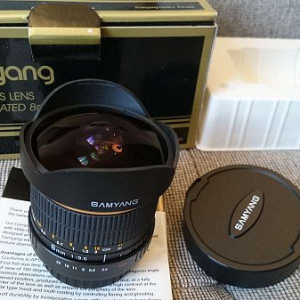 Samyang FISH-EYE CS LENS MULTI-COATED 8mm F3.5 95%新 合nex A7 Sony