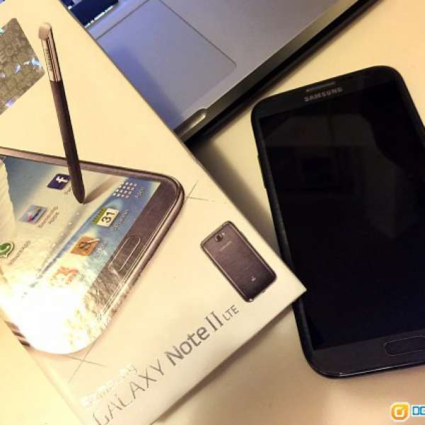 Samsung Note 2 N7105 4G行貨LTE 灰黑色 / 電池x2 / 原裝充電座