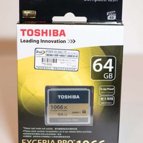 TOSHIBA EXCERIA PRO 1066X 64GB CompactFlash (100% 新)