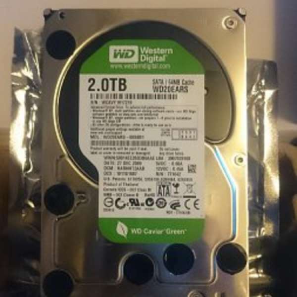 Western Digital WD Green 2TB SATA 3.5" Hard Disk Drive WD20EARS