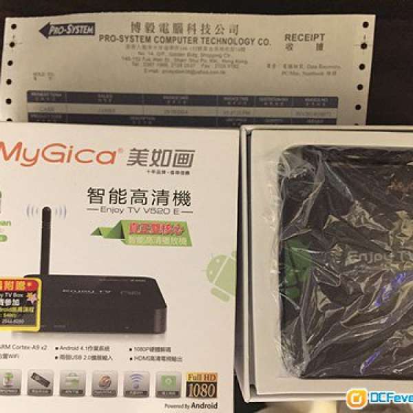 MyGica TV V520E android box  99%(有單有盒有保用) $300