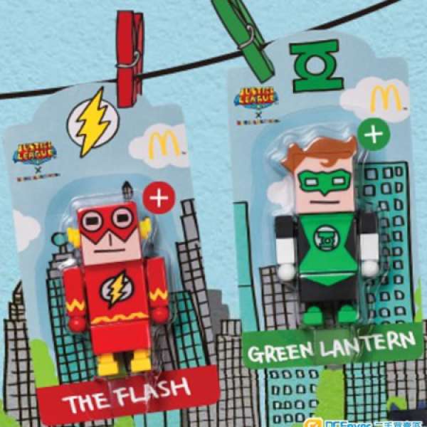 全新麥當勞Justice League綠燈俠、閃電俠公仔