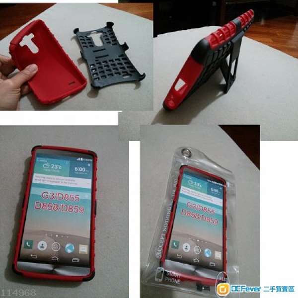 LG G3 機套 (red and black rear case) HK$30
