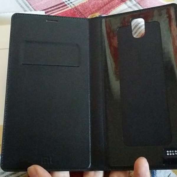 平賣 100% 全新 黑色 紅米 Note 插卡式翻蓋保護套 皮套 FLIP COVER