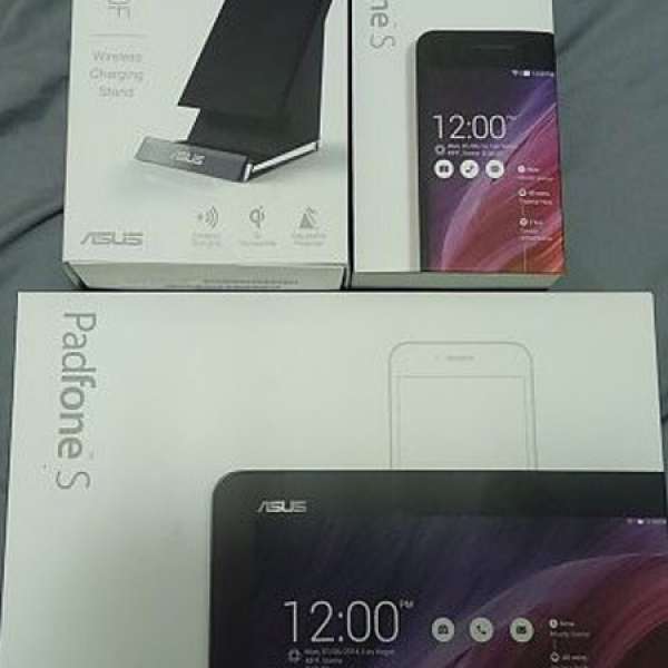 全新 Asus Padfone S + 平板 + 無線充電 套裝 黑色