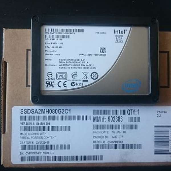 Intel SSD X25-M 80GB 2.5" SATA Solid State Drive Hard Disk