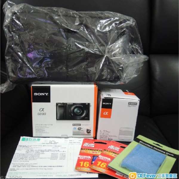 全新百老滙行貨未用 有行貨保養 Sony A6000 w/16-50 KIT相機 + Sony SEL50F18 鏡頭