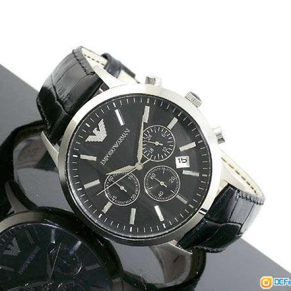 行貨Classic Watch AR2447 | EMPORIO ARMANI® 三圈黑皮