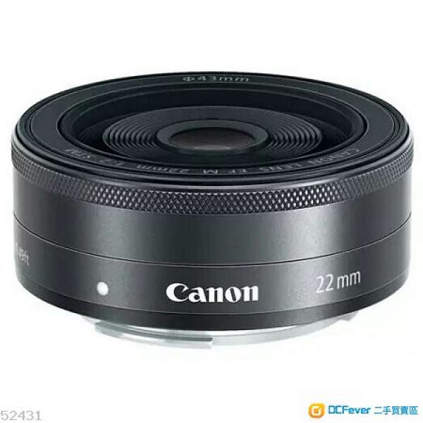 Canon EF-M 22mm f2.0 STM 90% New