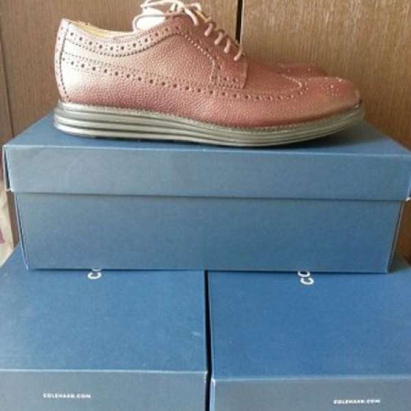 COLE HAAN 100％新貨男裝啡色皮鞋 LUNARGRAND底 售$1200 (購至美國Cole Haan官網)