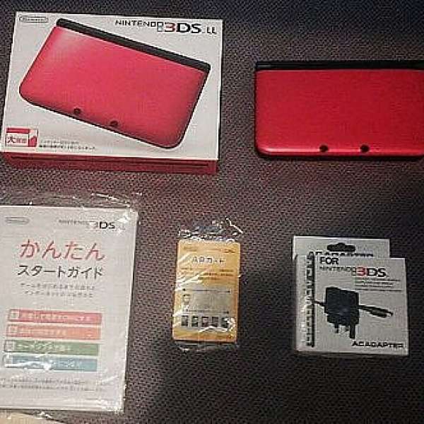 出售絕版99%新 紅黑色 3DS LL(日版) 4.2版本(4.1-4.5版本均可玩破解 GAME)