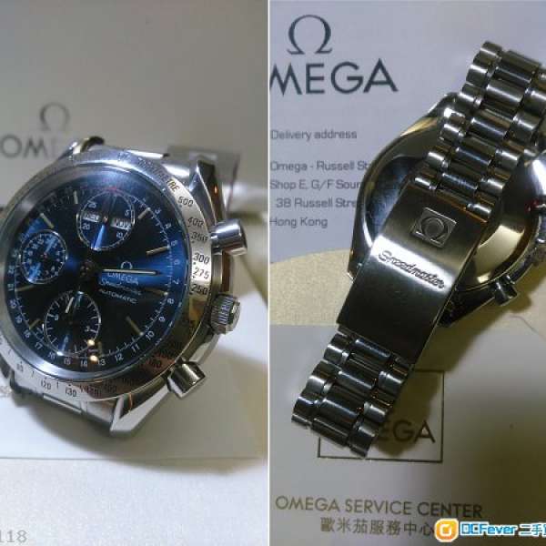 100%真品OMEGA-SPEEDMASTER-35138200寶藍面阿拉伯數字MARKER自動日歷計時***FULL-S...