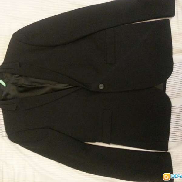 Mr. Collection 黑色西裝褸 slim cut blazer size L (約48碼)