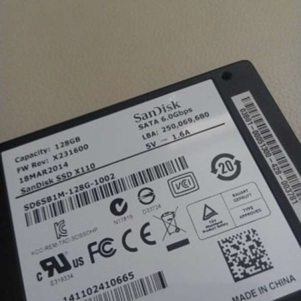 sandisk SSD HARDDISK 128G $380