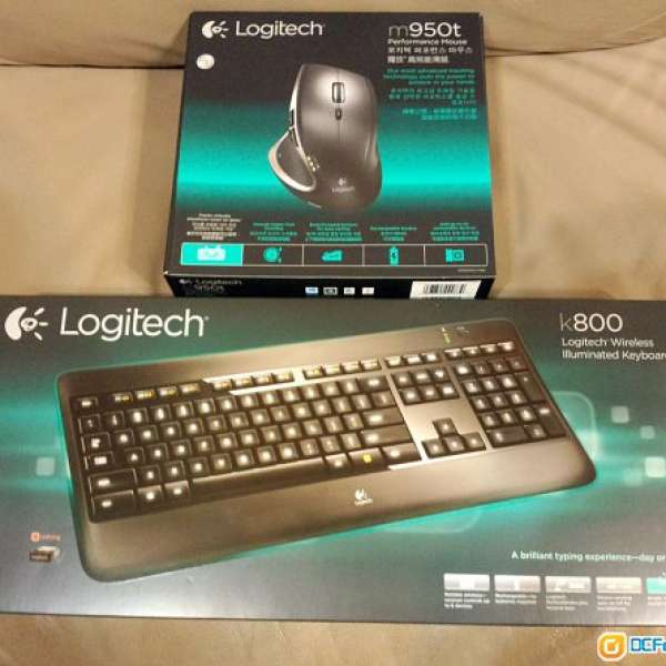 Logitech M950T K800 Keyboard Mouse