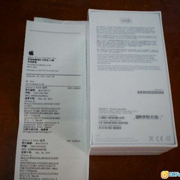 100% new Apple iPhone 6 4.7 16GB 金色 行貨機 apple shop ireserve 機 未開封