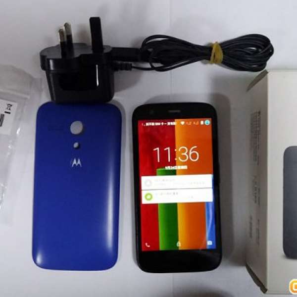 最抵用!  Moto G (黑色) 雙卡 高電量 強化玻璃面 再送原裝機殼