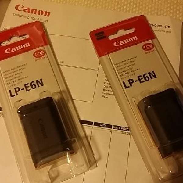 canon 原裝行貨 LP-E6N 電池 全新