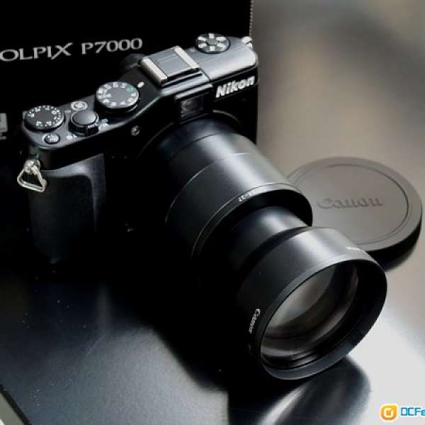 Nikon P7000 Canon tele-converter 2X