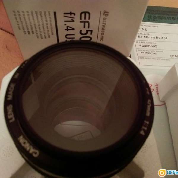 Canon EF 50mm F1.4 USM 行貨 95% new with hoya filter