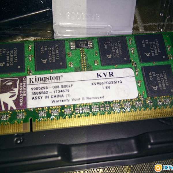 Kingston KVR667D2S5 DDR2-667 SO-DIMM SDRAM 1GB CL5 包郵