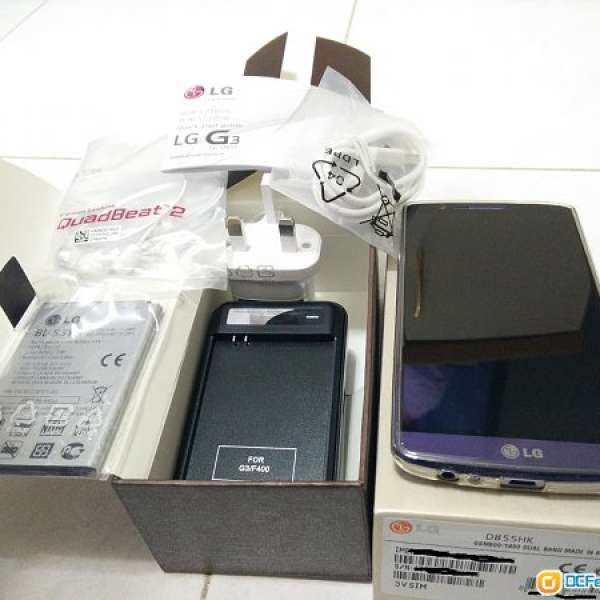 LG G3 D855 32GB 港行95%新- 單咭紫色 (保養到16年3月)