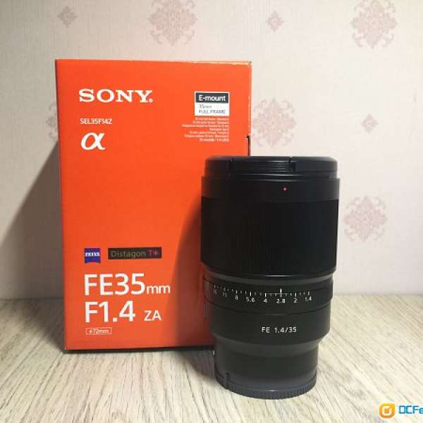 99.99% NEW Sony Zeiss Distagon T* FE 35mm F1.4 ZA lens