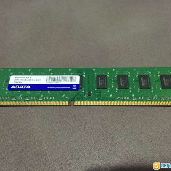 AData DDR3 1333 4GB RAM 永久保用