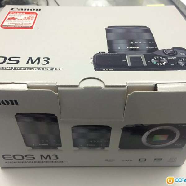 99.9% 新 Canon EOS M3 連 EF-M 18-55mm + 55-200mm Kit Set