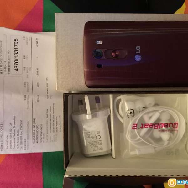 LG G3 棗紅色 單卡版32Gb 90%new