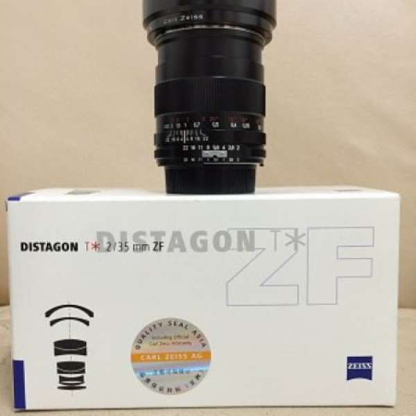 99% New Zeiss Distagon T* 35mm F2 ZF lens (第一代) 手動對焦 for Nikon 行貨