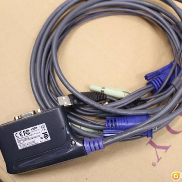 ATEN CS62U  2-Port USB KVM Switch 轉接線 /掣,  帶線式多電腦切換器