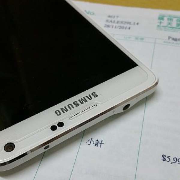 放90%新Samsung note 4 Dual N9100白色單機連線保到11月28