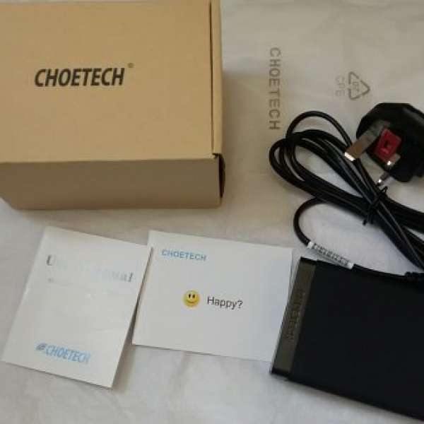 Choetech 6 ports 50W 充電器 (黑色) 送4條USB線