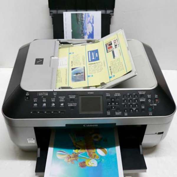 入滿一套墨水雙面copy有Fax功能5色墨盒canon MX868 Fax scan printer<經router用WIFI>