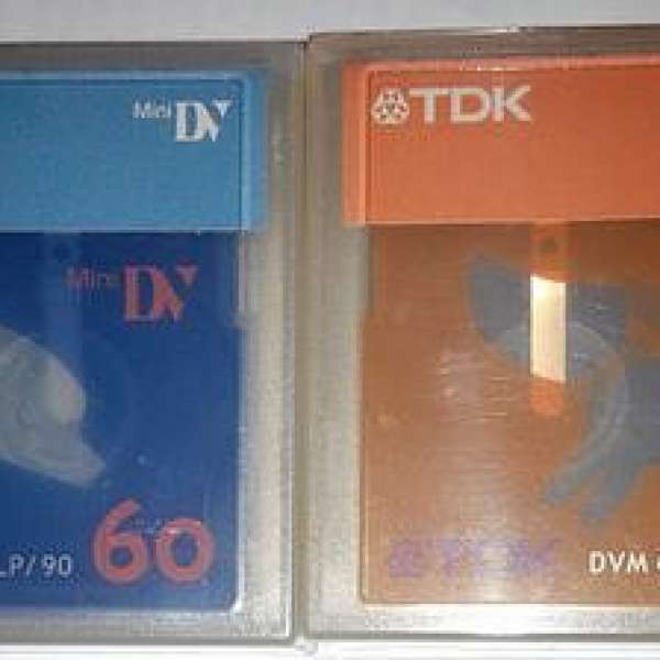 全新未拆 TDK Mini DV 帶 Mini DV Tapes (SP 60分鐘 / LP 90分鐘) 2盒 (包平郵)