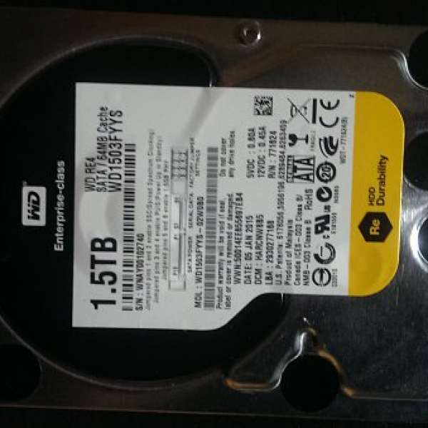 99% new WD harddisk 1.5T black label