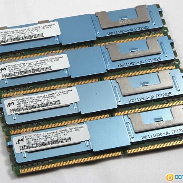 現代原廠 16GB (4x4 GB) PC2-5300 DDR2-667 ECC FB CL5 Ram for Apple Macpro